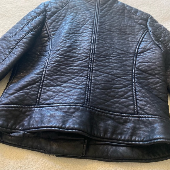NWOT American Eagle Moto Black Leather Jacket in size Medium - Picture 8 of 10